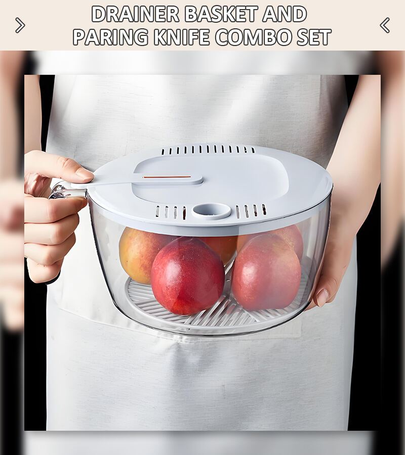 Food Grade Plastic Kitchen Multifunctional Vegetable Cutter Slicer Transparent Fruits Drain Basket 2 in 1 Vegetable Grater factory