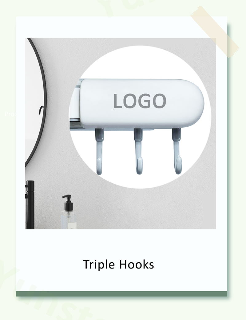 product hot sale plastic wall mounted hole free with hooks broom mop storage rack bathroom bathroom balcony-6