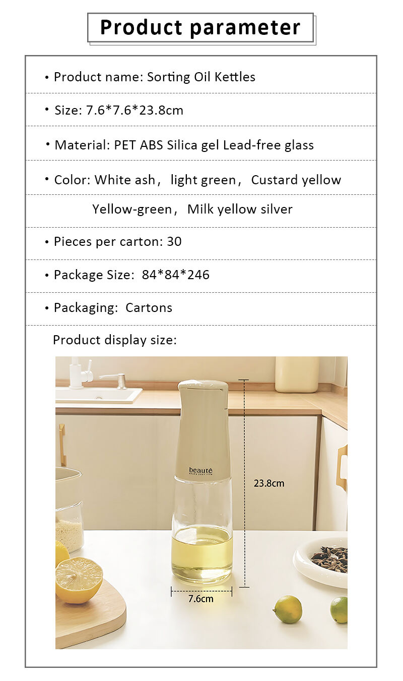 product hot home use automatic opening and closing gravity glass oil pot with lid condiment bottle vinegar bottle oil bottle-4