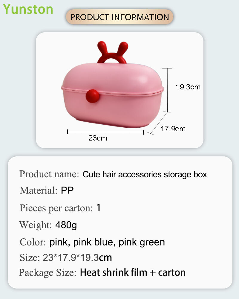 product girls cute dustproof makeup storage box colorful plastic dressing table makeup organizer-3