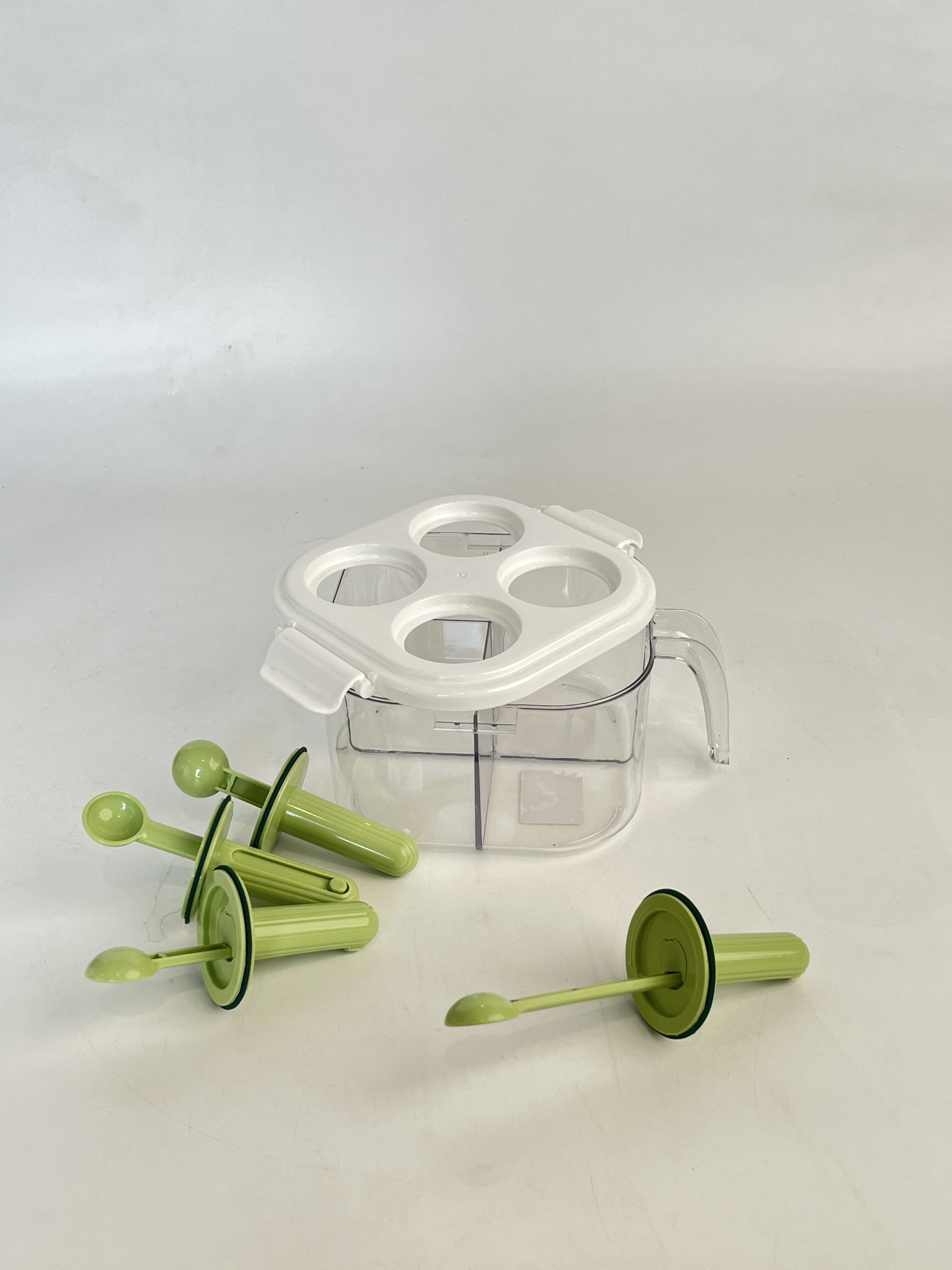 Wholesale Portable Durable Eco-friendly Kitchen Drawer Storage Box White Green Quarter Grid Seasoning Storage Box manufacture