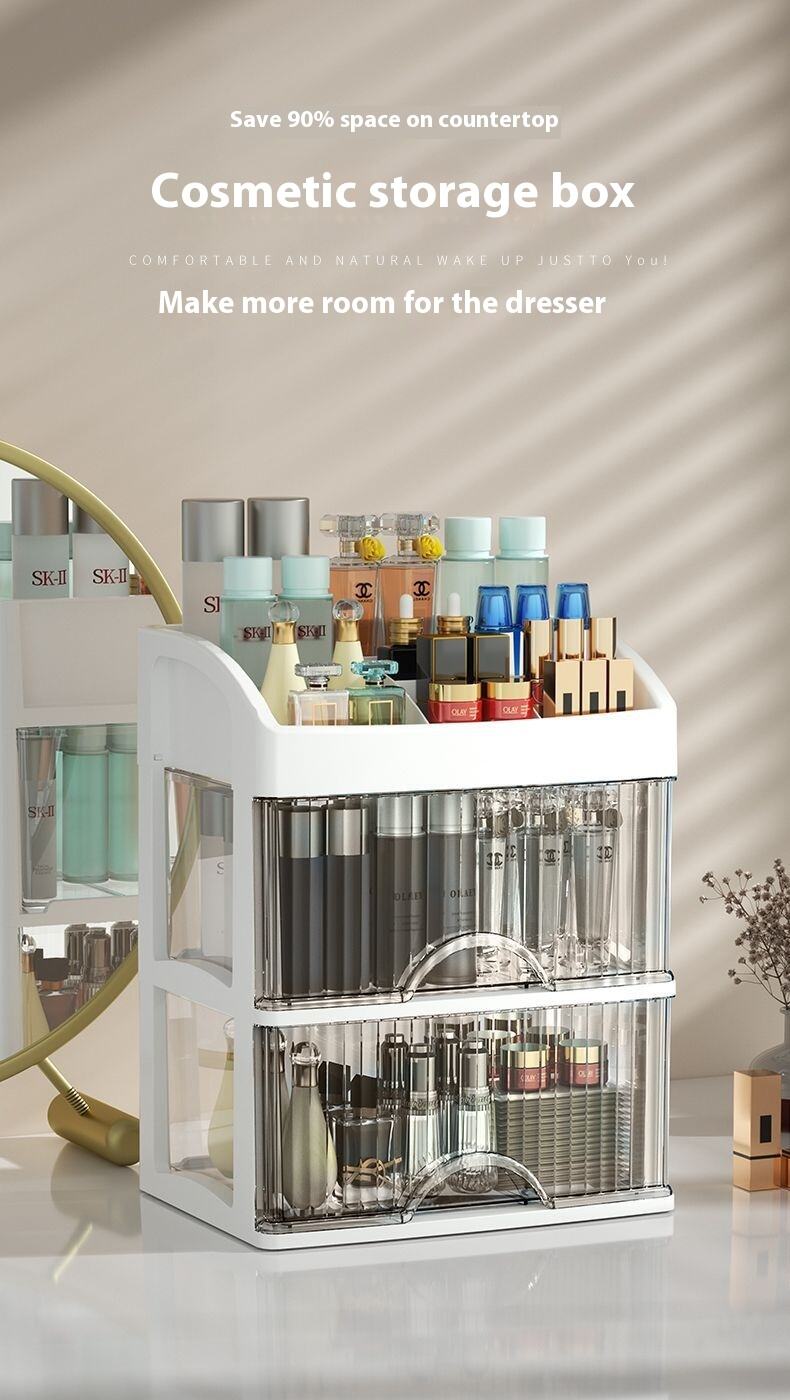 Large Capacity Multi-layer Drawer Storage Cabinet New Desktop Dormitory Organizer Box for Cosmetics Masks Plastic supplier
