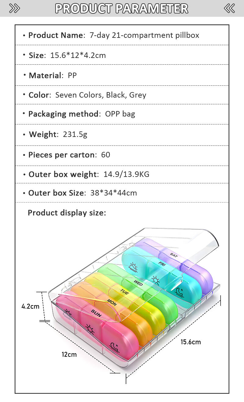 Plastic Single Pill Boxes Pill Case 3-Compartment Medicine Box Pill Box manufacture