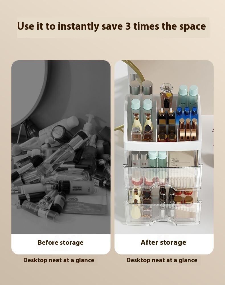 Large Capacity Multi-layer Drawer Storage Cabinet New Desktop Dormitory Organizer Box for Cosmetics Masks Plastic factory