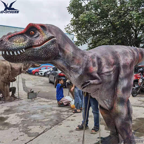 Livslevande dinosauriedräkt för partihandlare