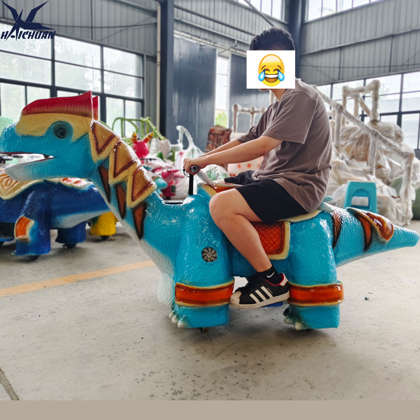 product amusement park ride on dinosaur electric scooter kids electrical dinosaur rideable toy car for sale-2