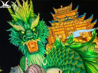 El impacto de una farola gigante de dragón chino en el atractivo visual de su evento