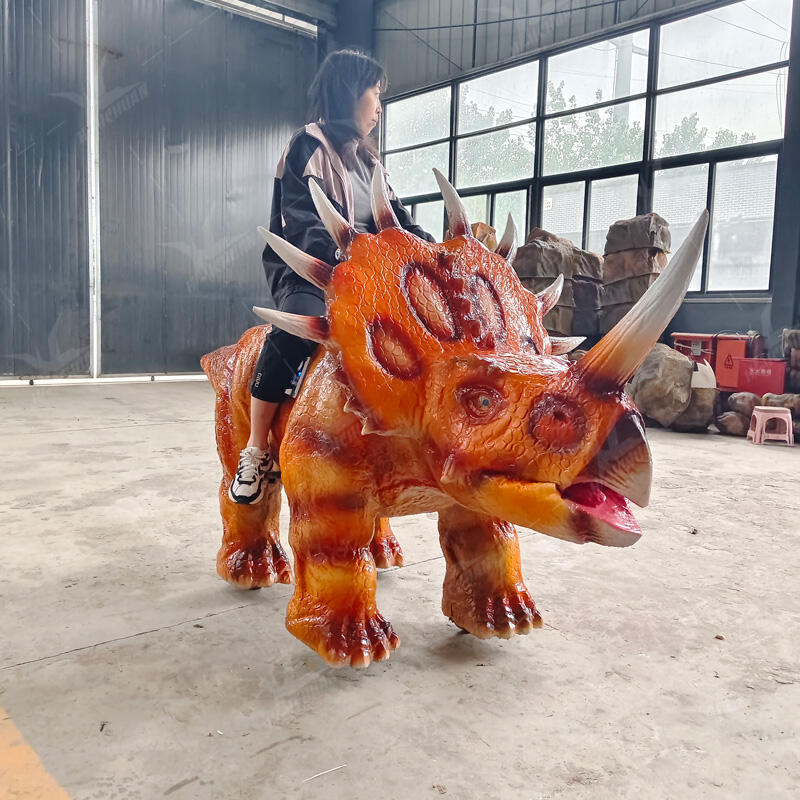 product exciting popular coin battery operated animatronic dinosaur walking ride for theme park-1