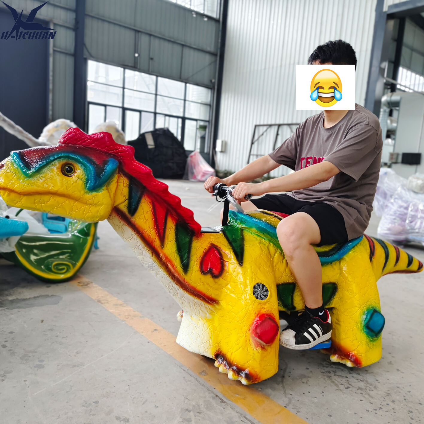 product amusement park ride on dinosaur electric scooter kids electrical dinosaur rideable toy car for sale-1