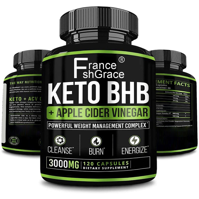 كبسولات خل التفاح مع Keto BHB للنساء والرجال - تصنيع الطاقة والتركيز