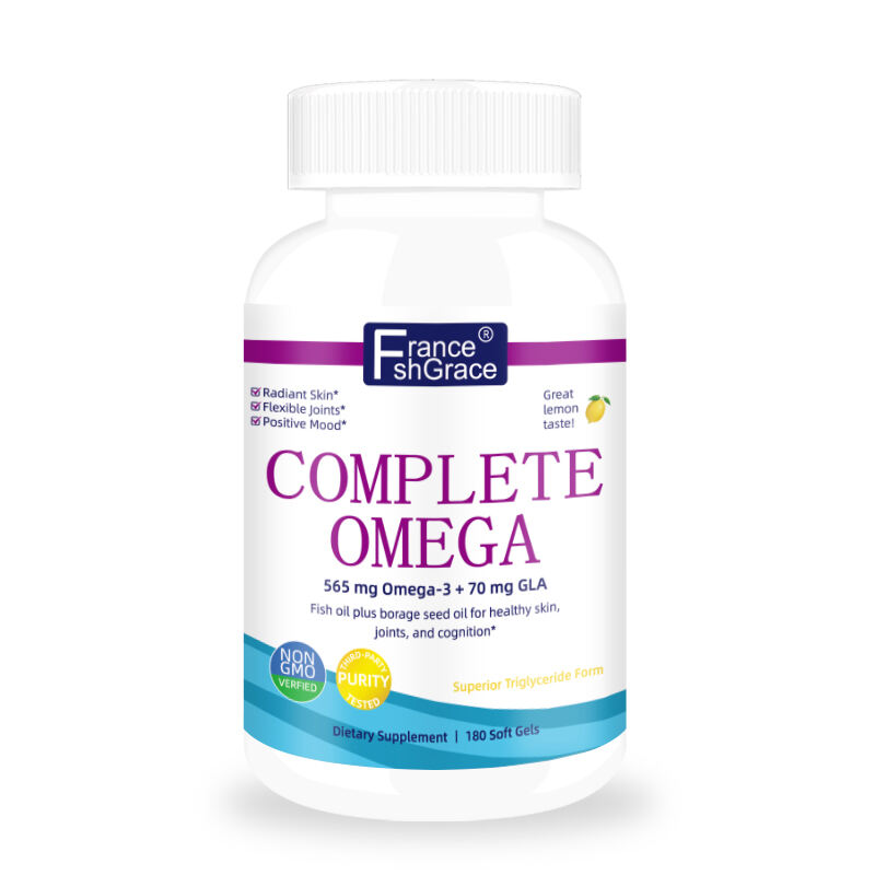  Omega 3 fish oil, Lemon Flavor - 565 mg Omega-3-180 Soft Gels - EPA & DHA with Added GLA - Healthy Skin & Join factory