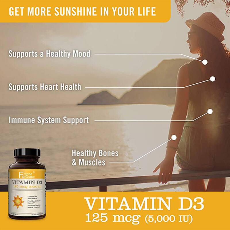 Vitamin D3 Softgel Healthy Muscle Function Immune Support details