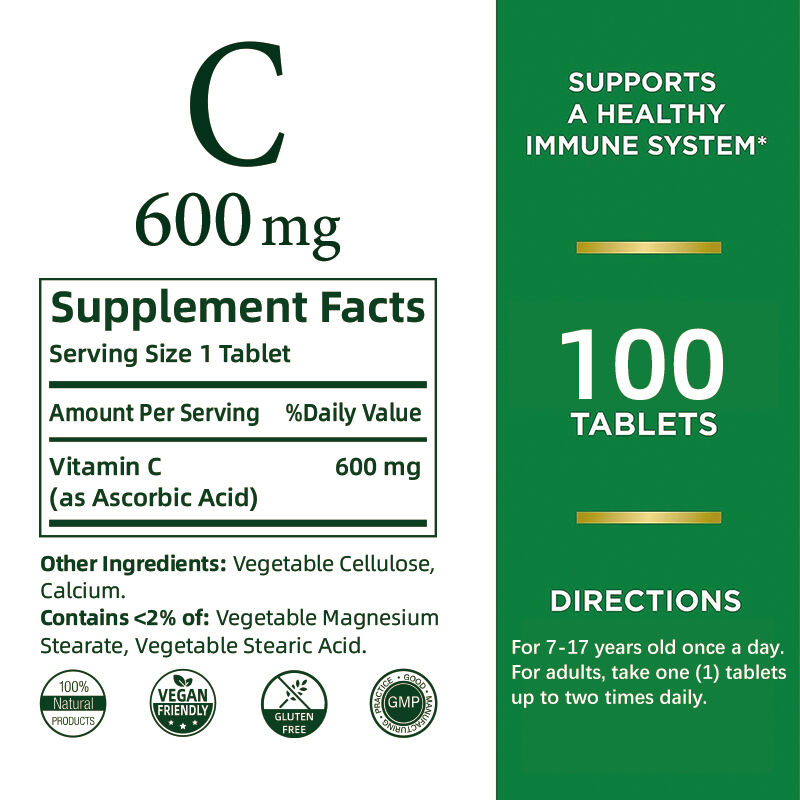 Vitamin C tablets for Daily Immune Support supplier