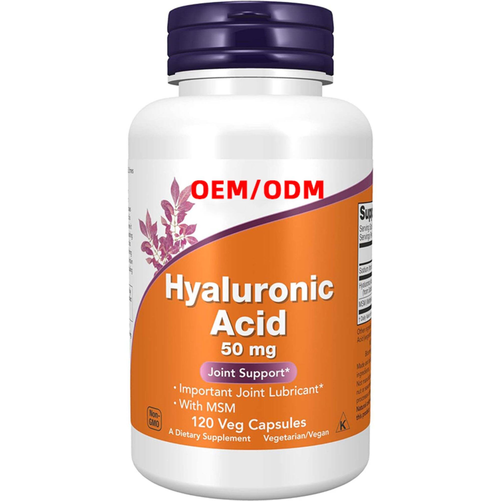 Joint Support Hyaluronic Acid 50 mg with MSM 120 Veg Capsules