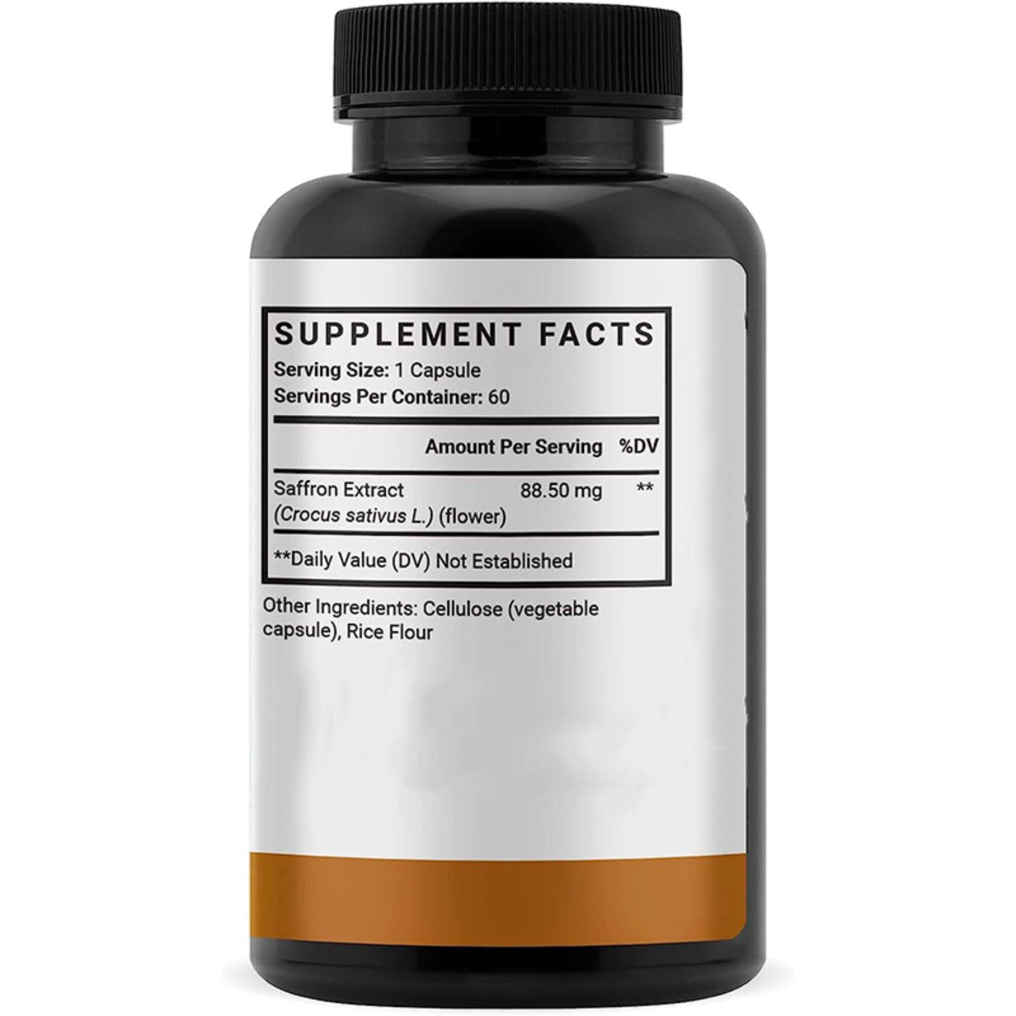 Saffron Extract Capsules - Premium Saffron Supplements - 88.50 mg Pure Saffron Pills - Mood Support - Eye Support - 60 Capsules