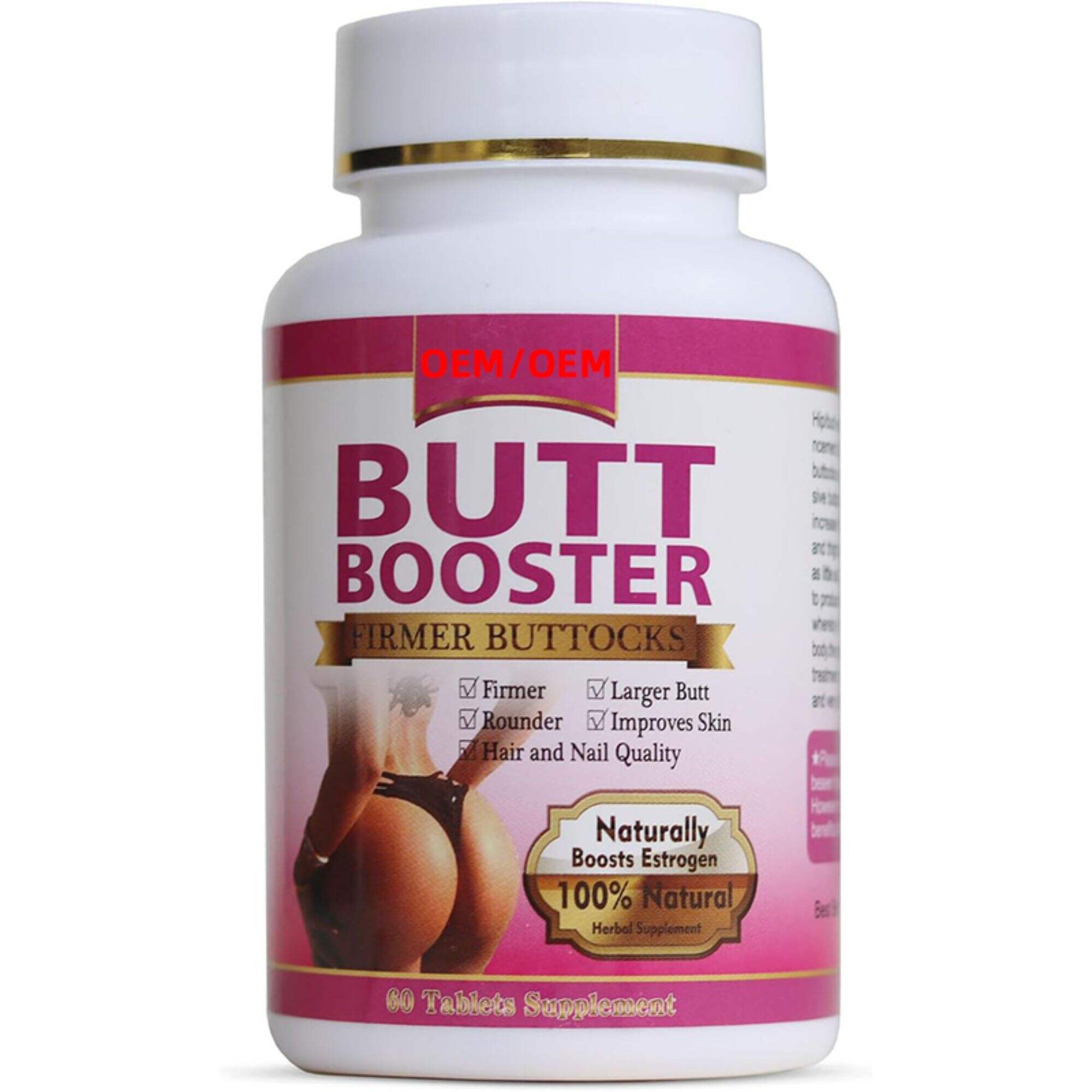 Butt Booster Pills, Mention Buttocks Herbal Supplements, Plump Hips Enhancement Firming and Seductive, 60 Tablets
