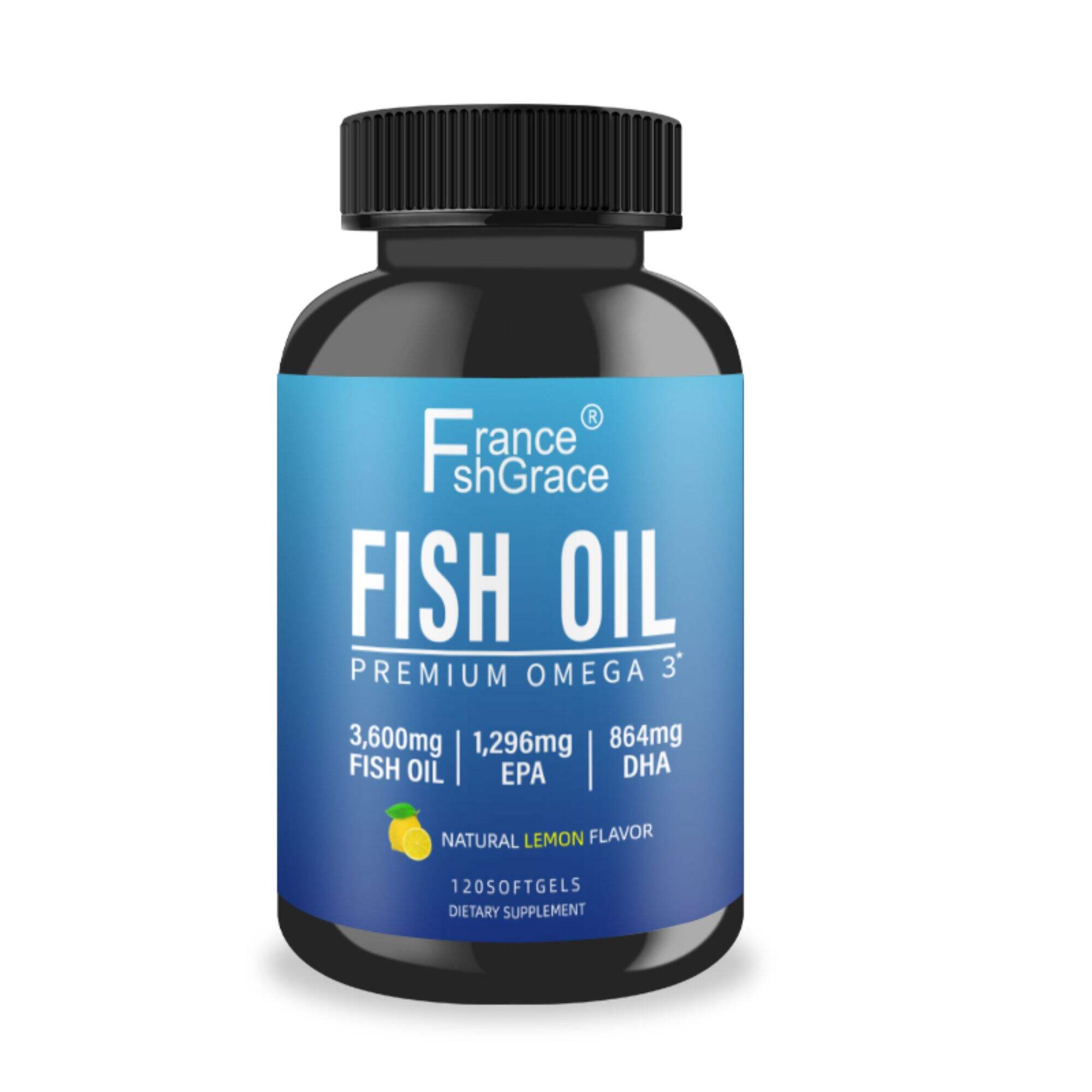 Fish Oil Omega 3 + EPA & DHA, 3600 mg | Triple Strength Brain, Heart, Joints, Skin and Immune Support