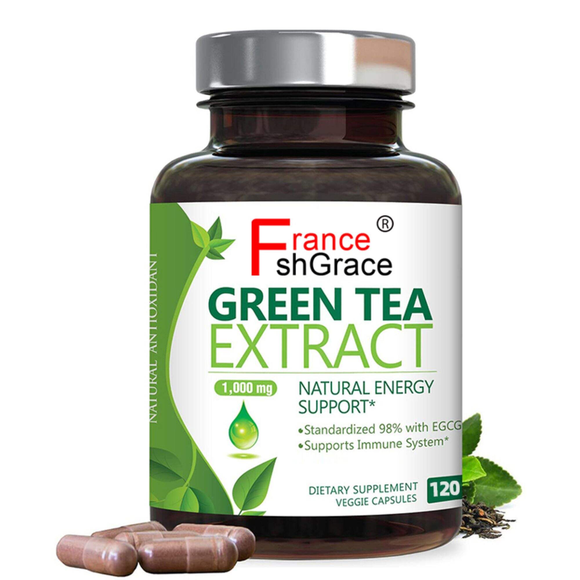 Green Tea Extract 98% Standardized EGCG for Natural Energy 1000mg