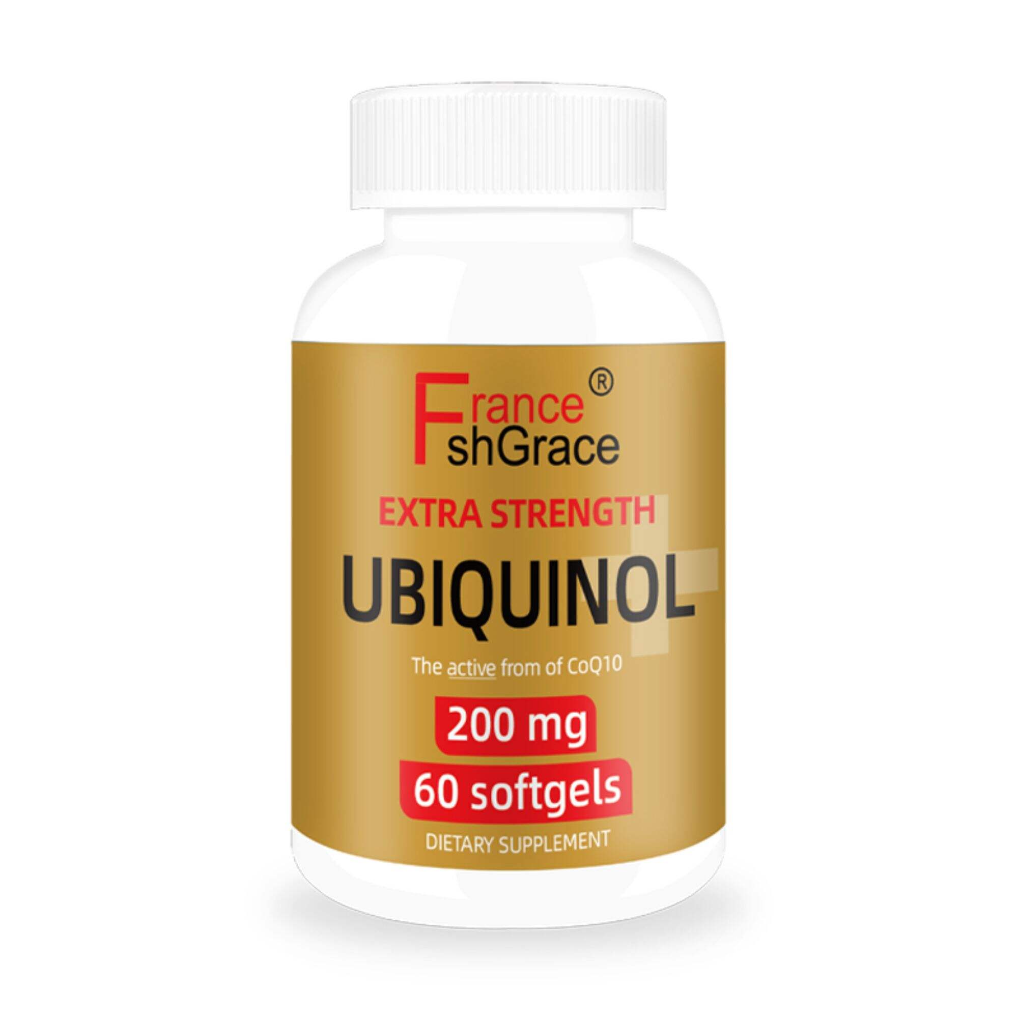 Qunol 200mg Ubiquinol สารต้านอนุมูลอิสระที่มีประสิทธิภาพสำหรับสุขภาพหัวใจและหลอดเลือด จำเป็นสำหรับการผลิตพลังงาน อาหารเสริมจากธรรมชาติ
