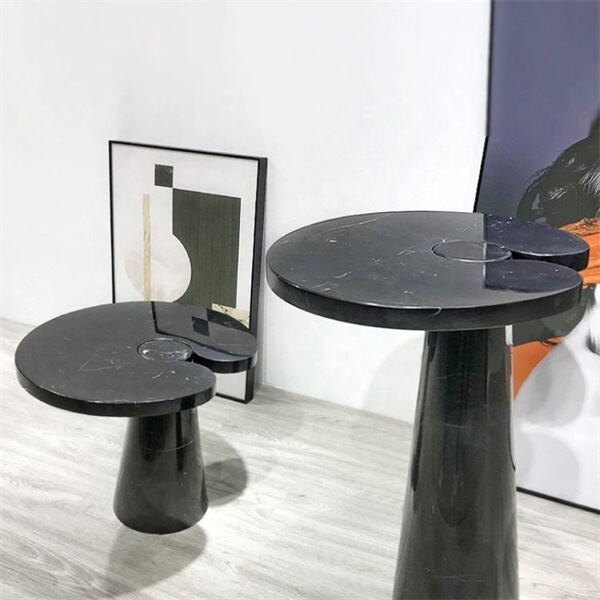 Korkealaatuiset mustat marmoripöydät tukkukaupassa