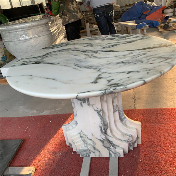 Lisää lasuutta huonekalukokoelmaasi upealla valkoisella marmoriöljytyöpöydällä