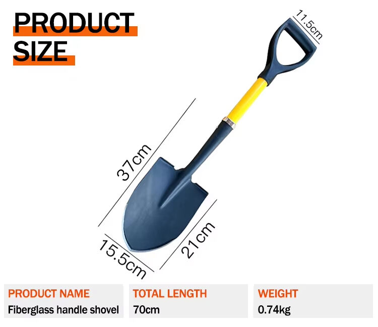 product 24hours sample  farming tools mini steel spade small  shovel with fiberglass handle-4