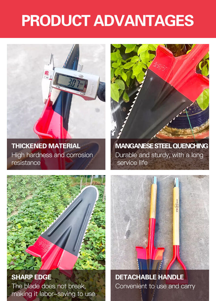 Hot Sale Root Stump Tree Remove Digging Garden Shovel Drain Steel Shovel with Handle supplier