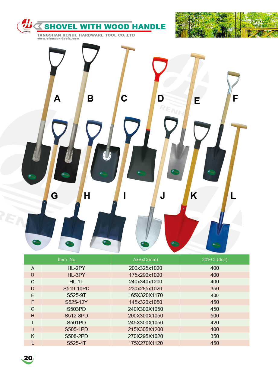 product factory direct produce farming agricultural tools 50mn steel spades  shovels with wood handle-7