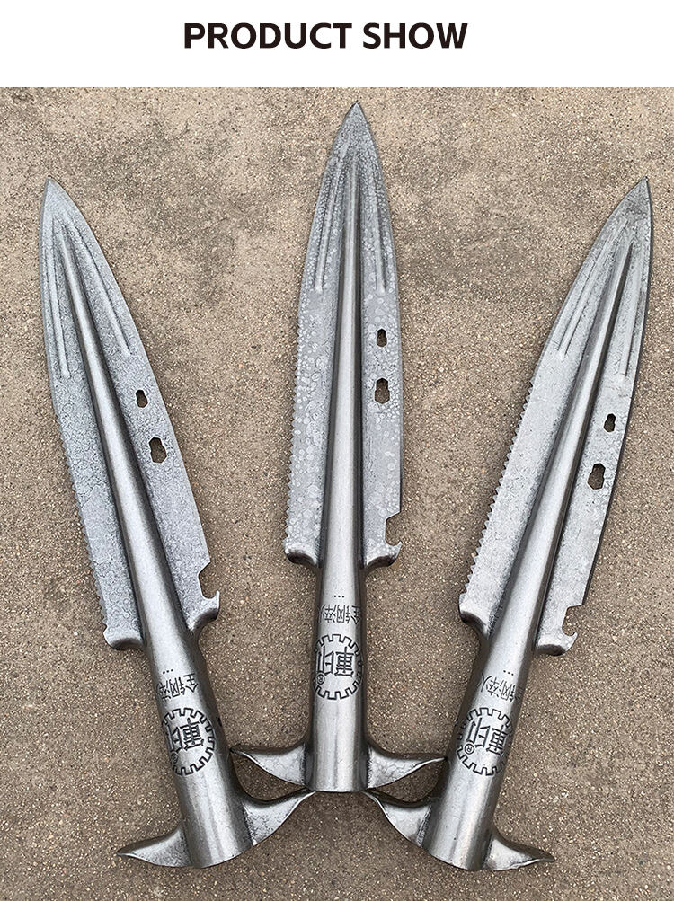 Factory Direct Custom Tools Steel Spear Metal sharp harpoon Camping Spear manufacture