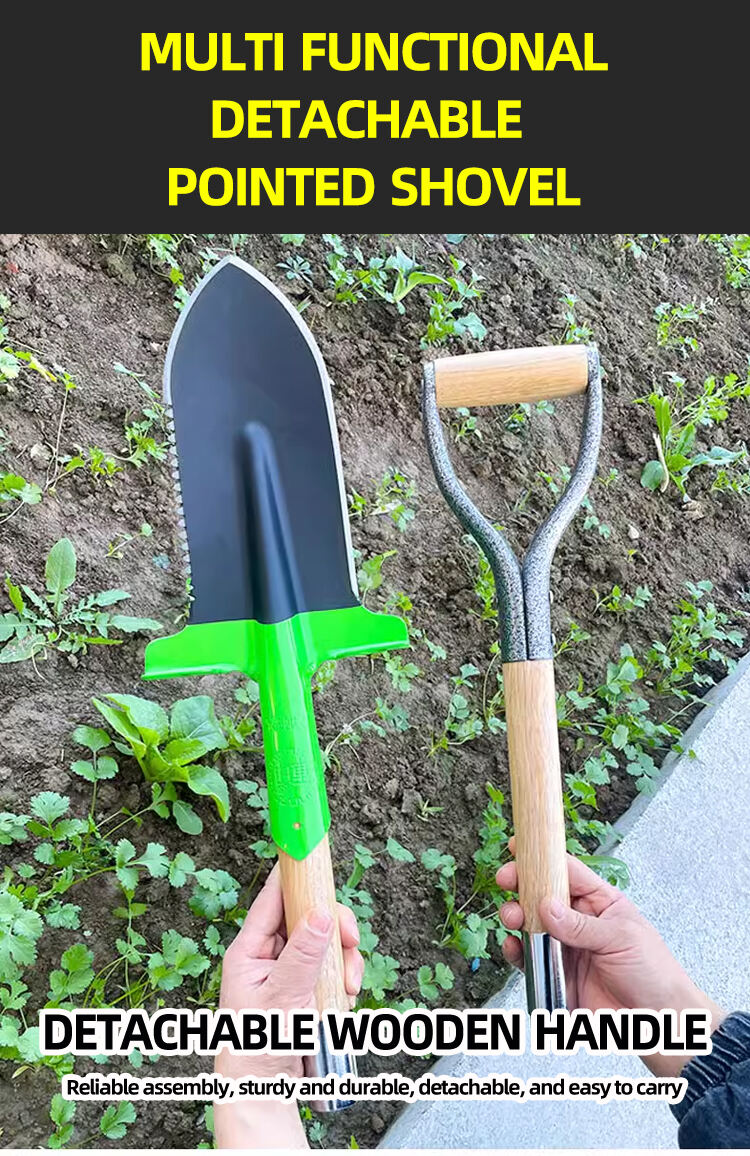 Outdoor Multifunction Tools Portable Scooping Camp Spade Garden Removable Digging Shovel with Handle details