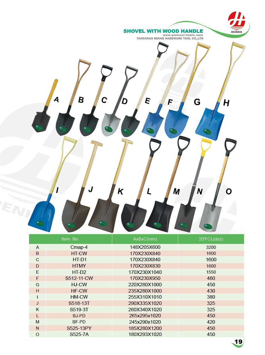 product factory direct produce farming agricultural tools 50mn steel spades  shovels with wood handle-6