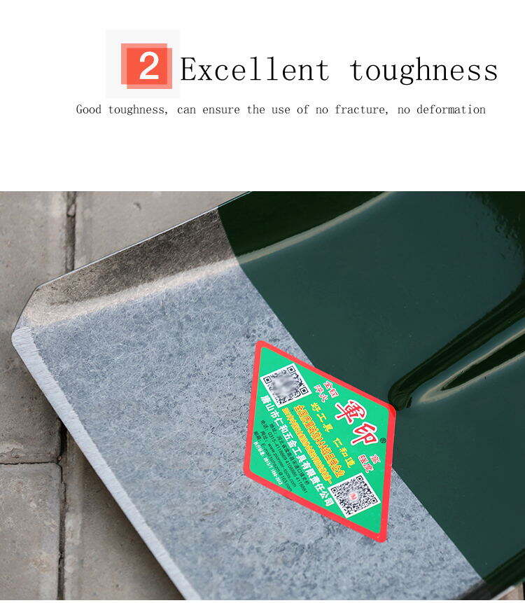 square spade shovel head with wood long handle-6