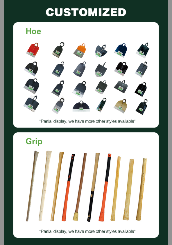 37 Years China Factory H305 Farming Rail Steel Forged Hand Weeding Tools Garden Hoe with Customized Handle details
