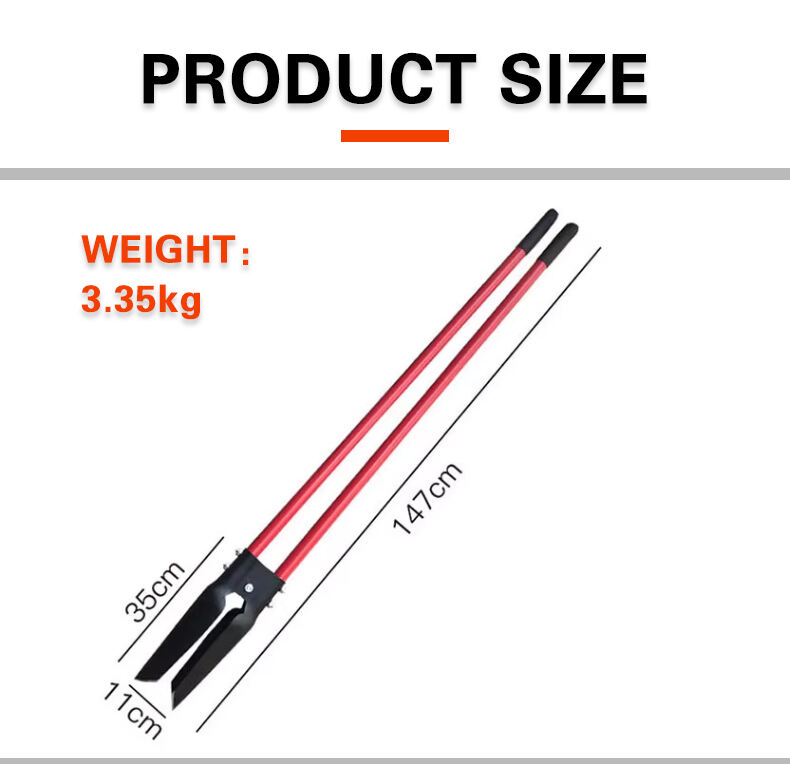 High Quality Heavy Duty Farm Tools Manual Hand Post Hole Digger with Handle for Earth Digger Seedling Shifter manufacture