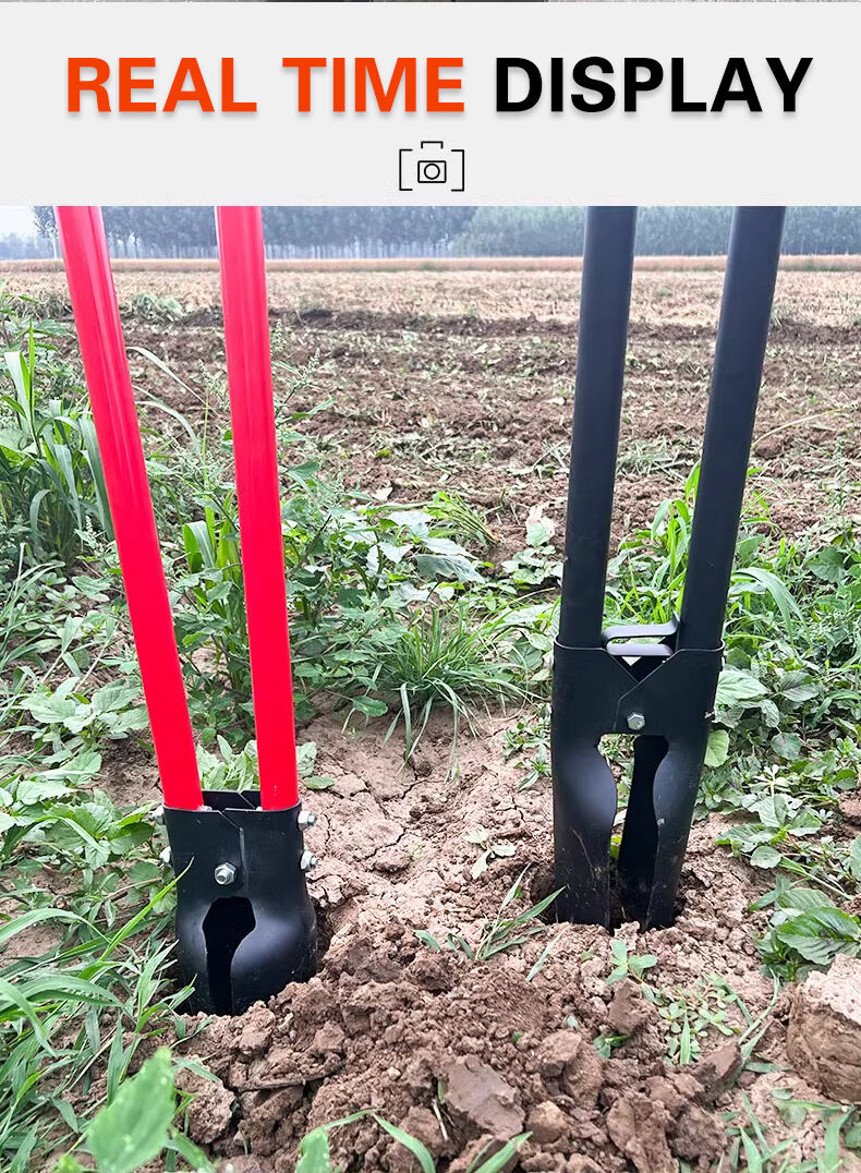 High Quality Heavy Duty Farm Tools Manual Hand Post Hole Digger with Handle for Earth Digger Seedling Shifter supplier