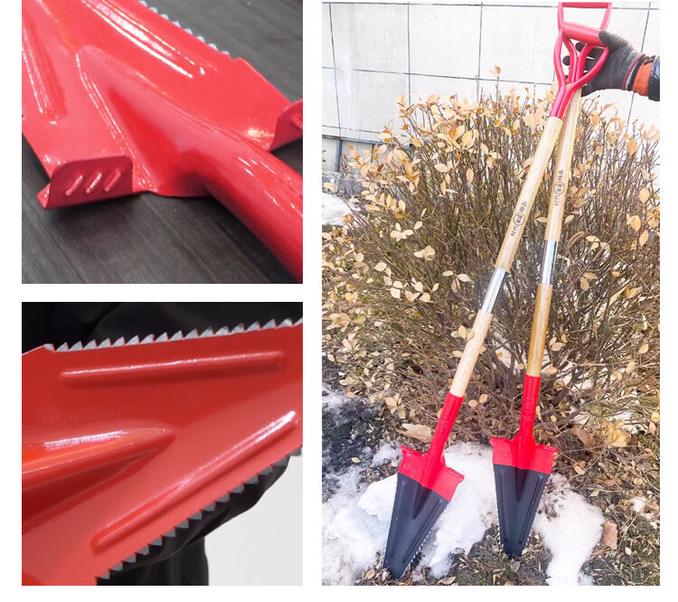 Hot Sale Root Stump Tree Remove Digging Garden Shovel Drain Steel Shovel with Handle details