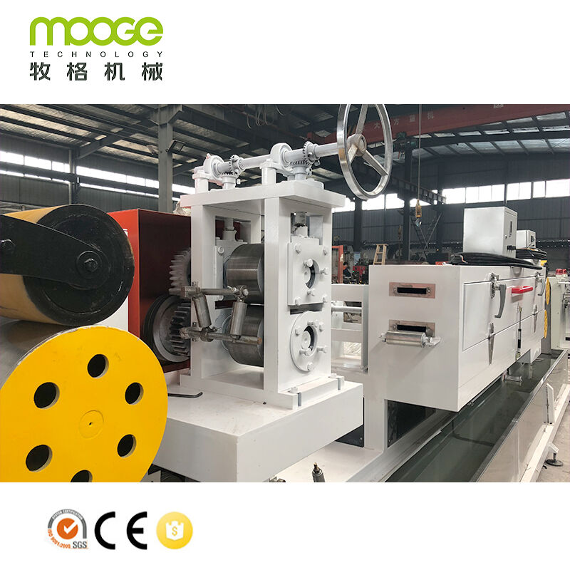 Extrusion systems undergo factory run tests before shipment to verify operation