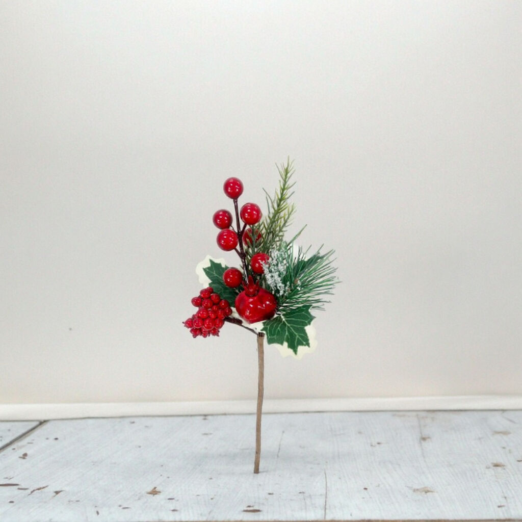 2025 New Arrival 24cm Christmas Tree Decor Picks with Berry Xmas Ornaments on Sale for Holiday Home Decorations details