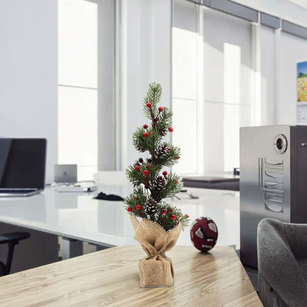 Hot Selling New 13*13*45cm PE Pine Cone Christmas Table Top Tree for Home Interior Decoration Family Desktop Ornaments-Factory details