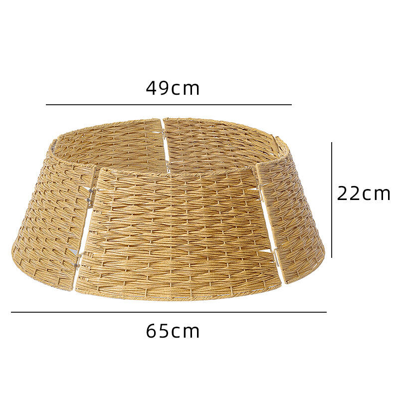 Woven Rattan Christmas Tree Decoration Elegant Fence Xmas Tree Skirt Christmas Decorations American Country Tree Fence manufacture