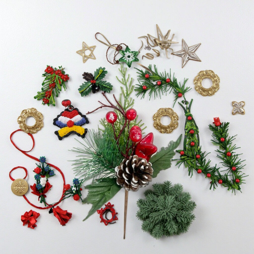 Hot Sale 20cm Christmas Tree Decor Picks for Amazon Exclusive Leaf-Shaped Berry and Pine Cone Ornaments for Xmas Decoration manufacture