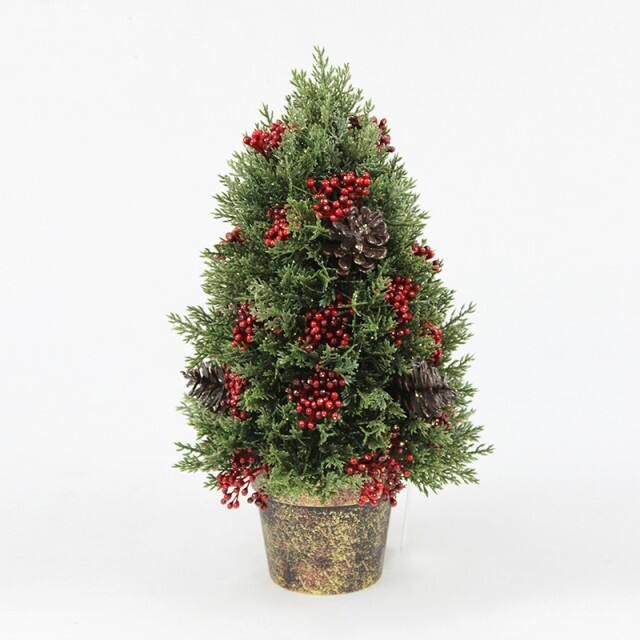 Wholesale 18*18*32cm PE Pine Cone Christmas Desktop Ornaments Holiday Scene Table Top Tree Decorations Christmas Decorations details