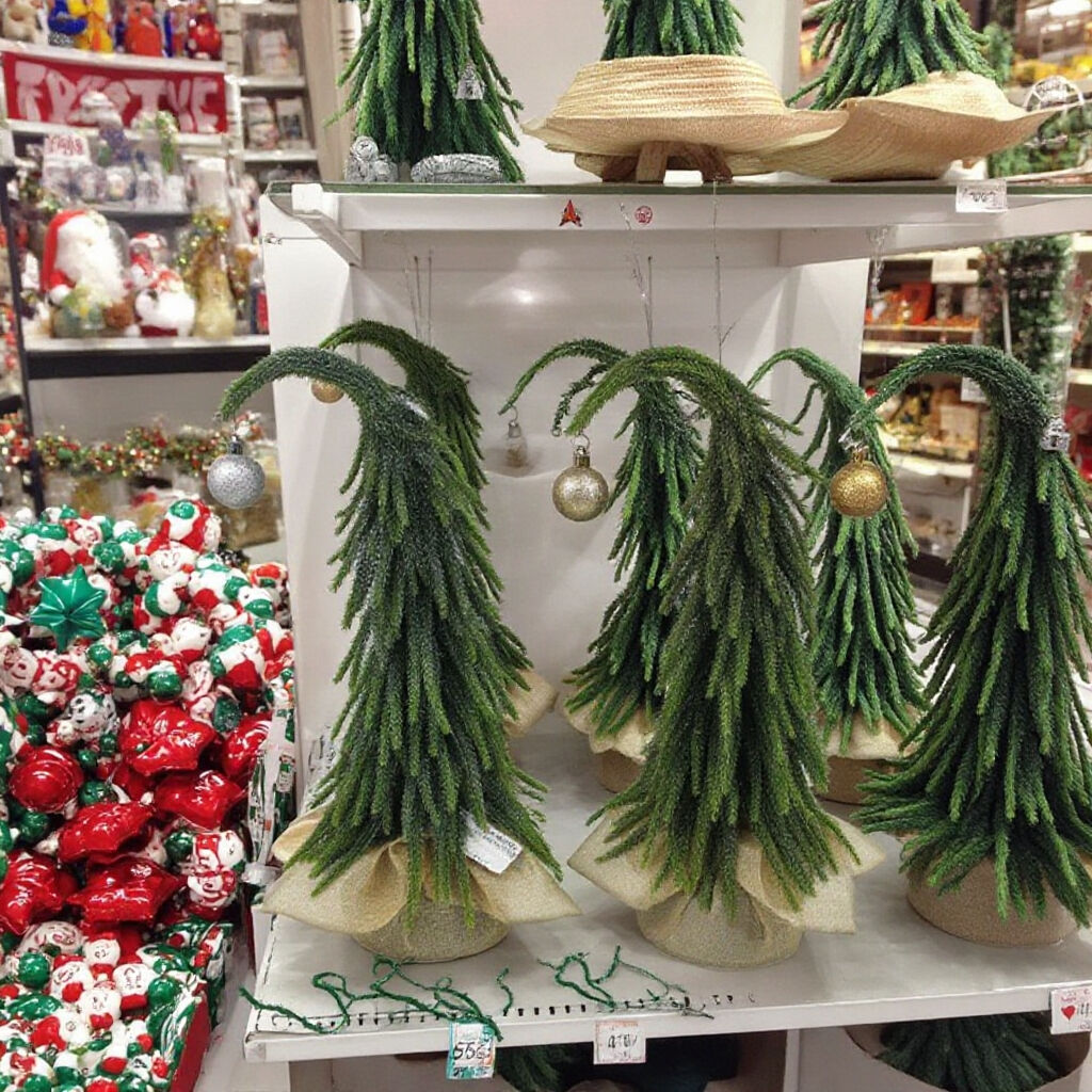 Supermarket Hot Sale Green Mini 20*20*42cm PE Christmas Table Top Tree with a Xmas Tree Ball for Holiday Decorations manufacture