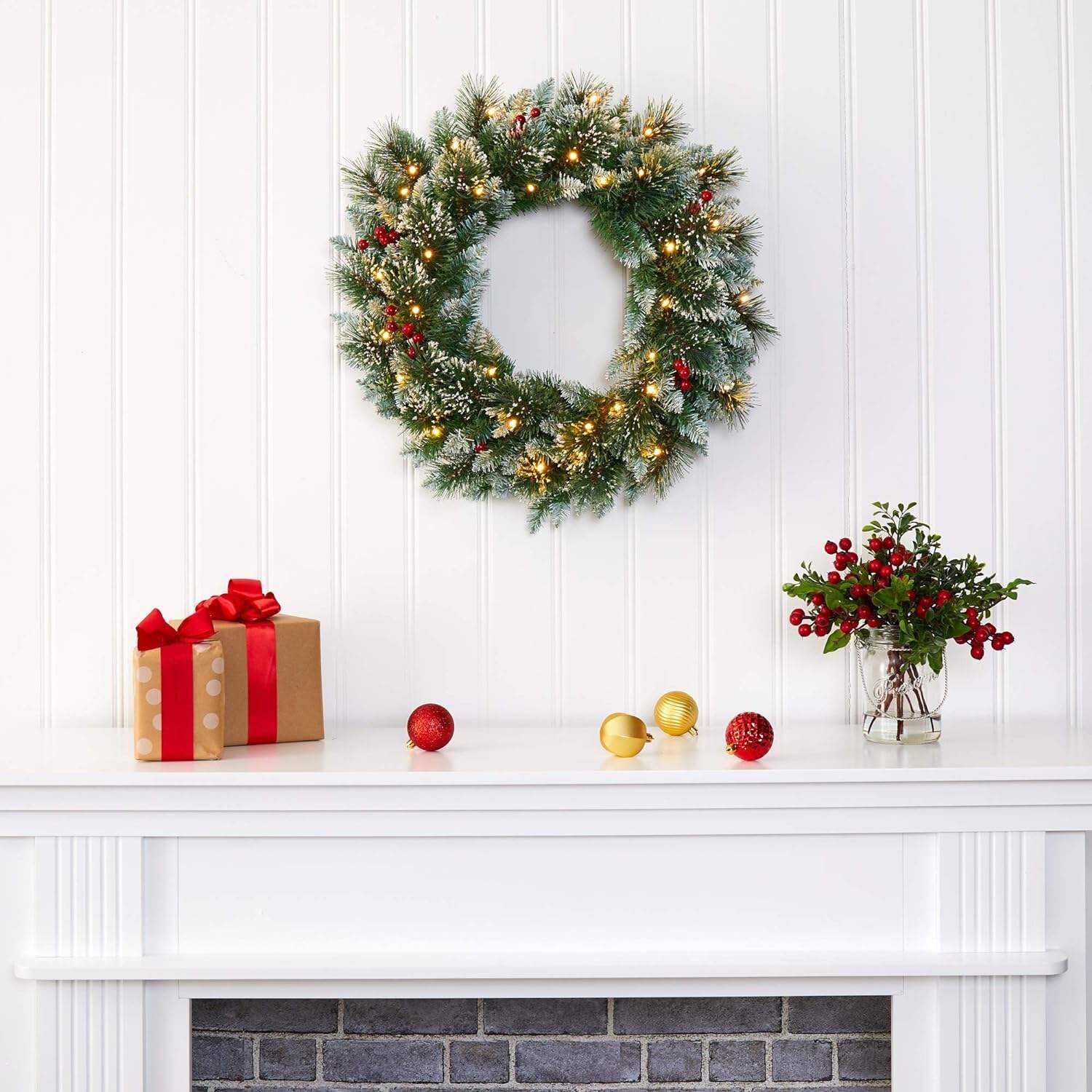 Yiwu Factory Customizable 24\" Eco-Friendly PVC Artificial Christmas Wreath ,Garland Pine Needle Material for Home Use details