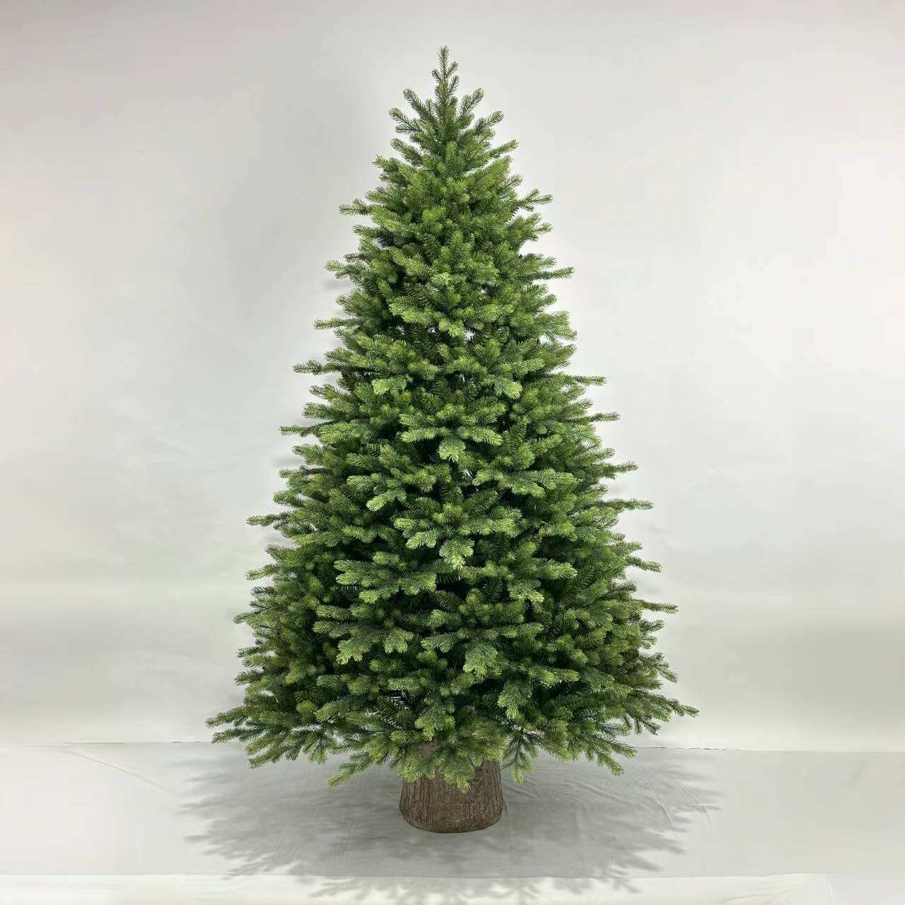 Luxury 180 cm PE + PVC Mixed Hinged Christmas Tree Hot Sale Ornament with Stump Stand for Parties manufacture