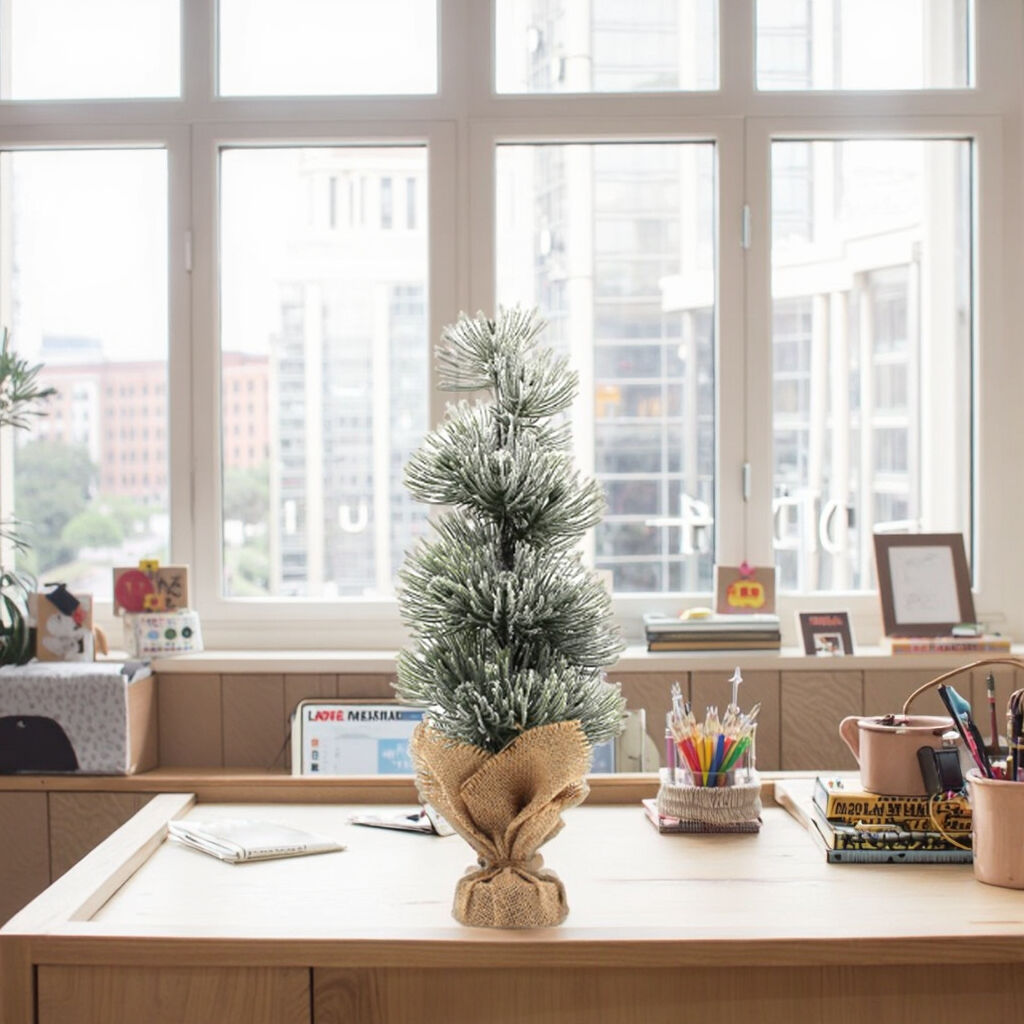 2025 Supermarket Best Seller Luxury 16*16*43cm PE Christmas Table Top Tree for Family Interior Decoration details