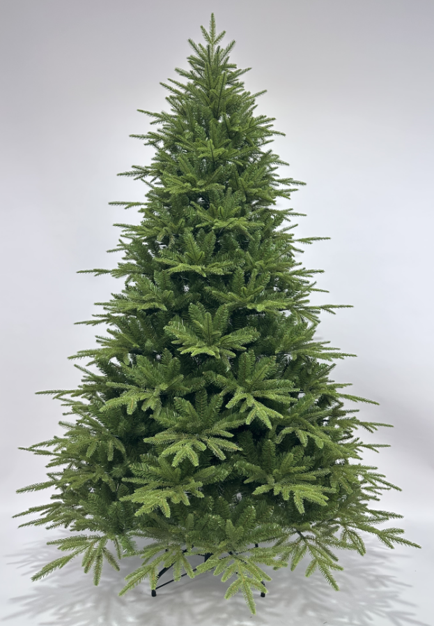 Customized Size New Style PE+PVC Mixed Hinged Christmas Tree Natural Shape Artificial Standing Base Popular Decorative Use supplier