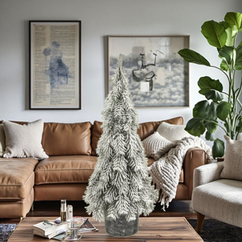 Luxury 18*18*52cm PE Christmas Tree for Home Wedding & Party Decorations Heavy Snow Flocked Factory Wholesale factory
