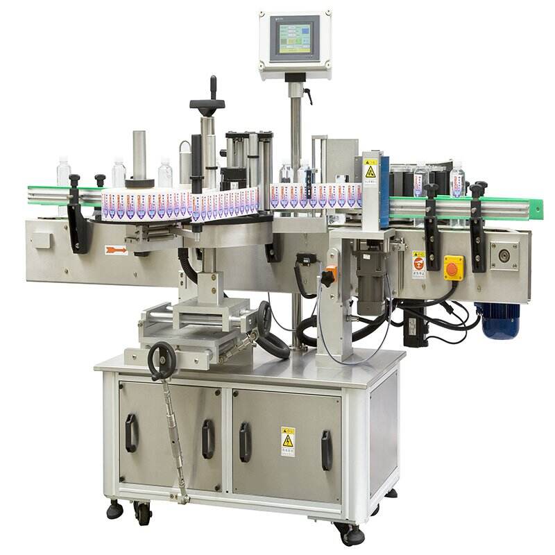Automatic Flat Round Bottle Adhesive Sticker Double Side Labeling Machine Price