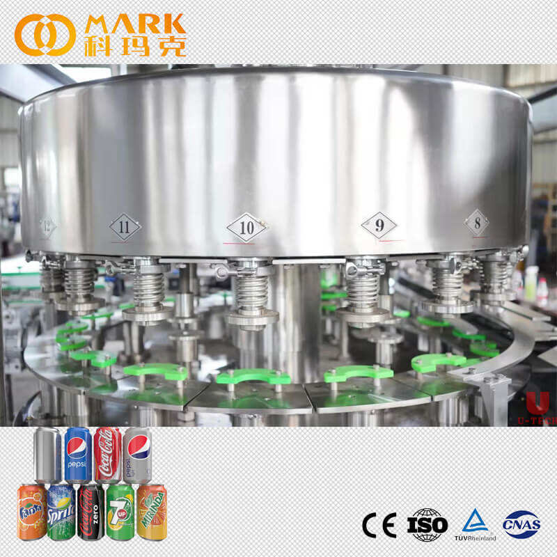 Automatic 330ml Energy Beverage Juice Aluminum Can Filling Sealing Machine / Canning Equipment Line